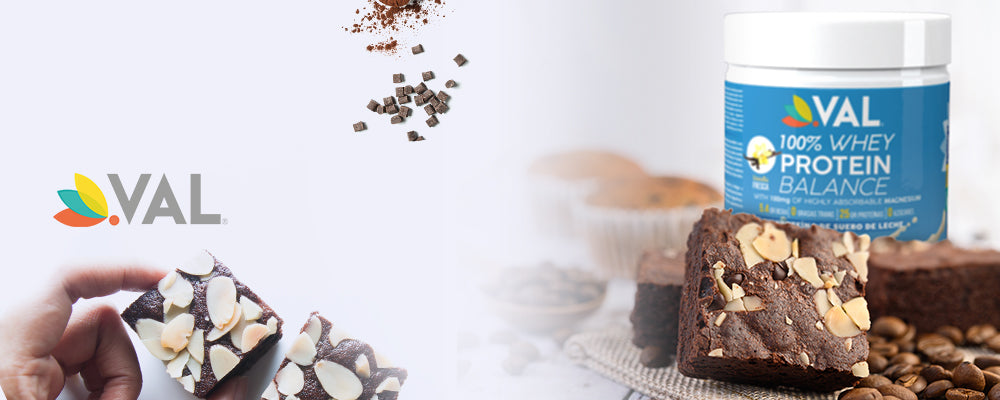Receta de Brownies 100% libres de culpa! con Whey Protein VAL