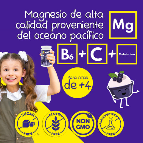 MAGNESIO CON MELATONINA PARA NIÑOS HAPPY KIDS TABLETAS MASTICABLES
