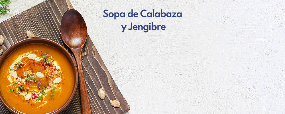 Prepara una deliciosa sopa de calabaza (auyama) y jengibre