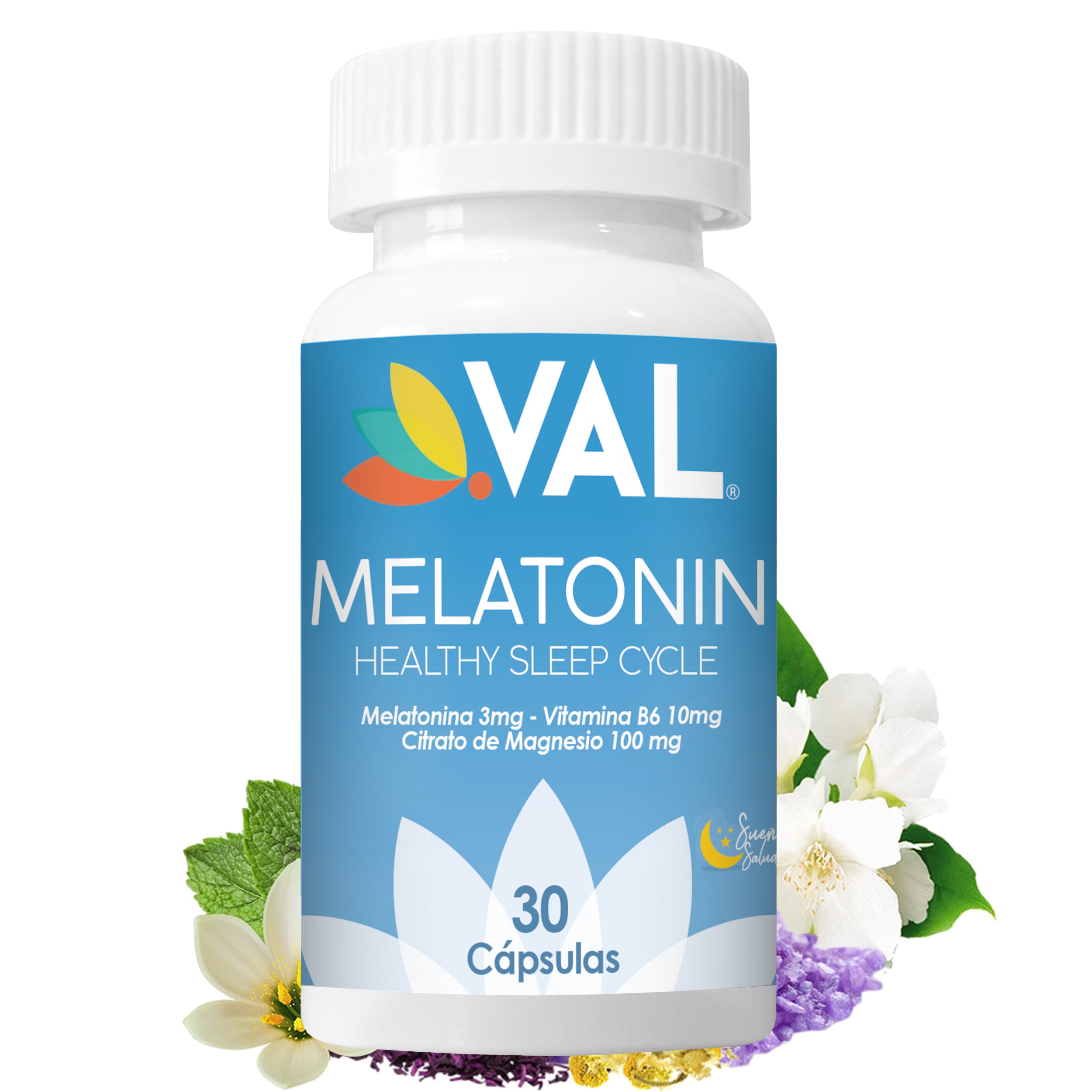 MELATONINA CON VITAMINA B6 Y CITRATO DE MAGNESIO