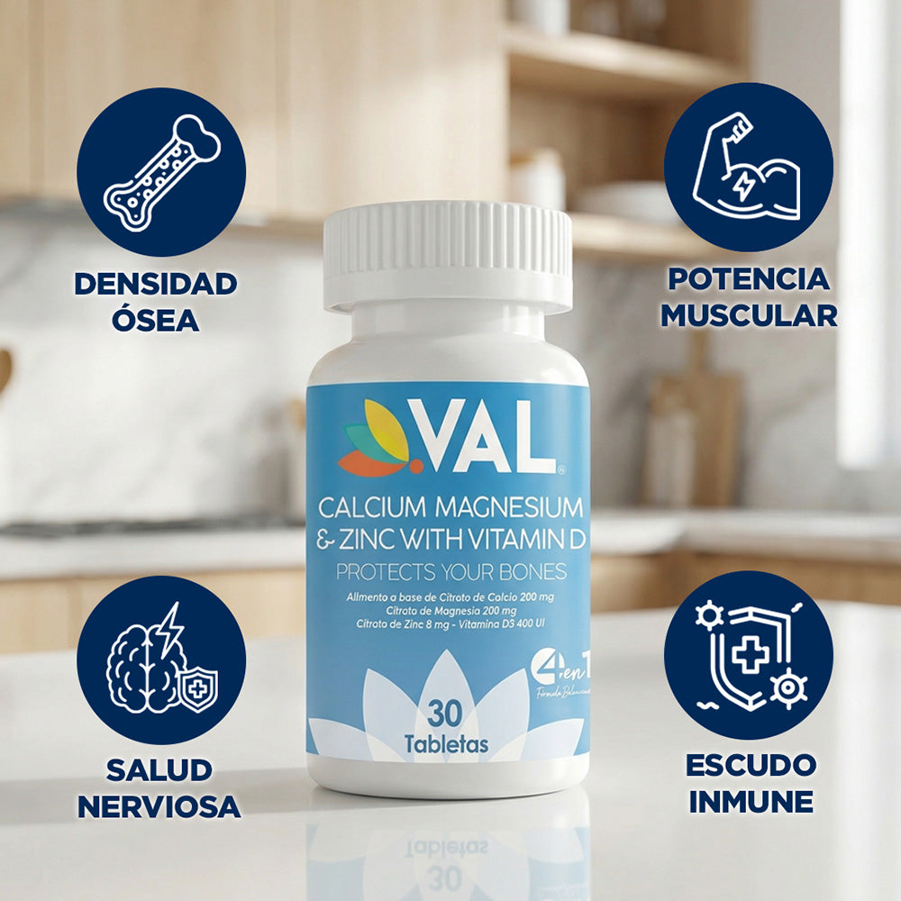 CALCIO, MAGNESIO Y ZINC + VITAMINA D