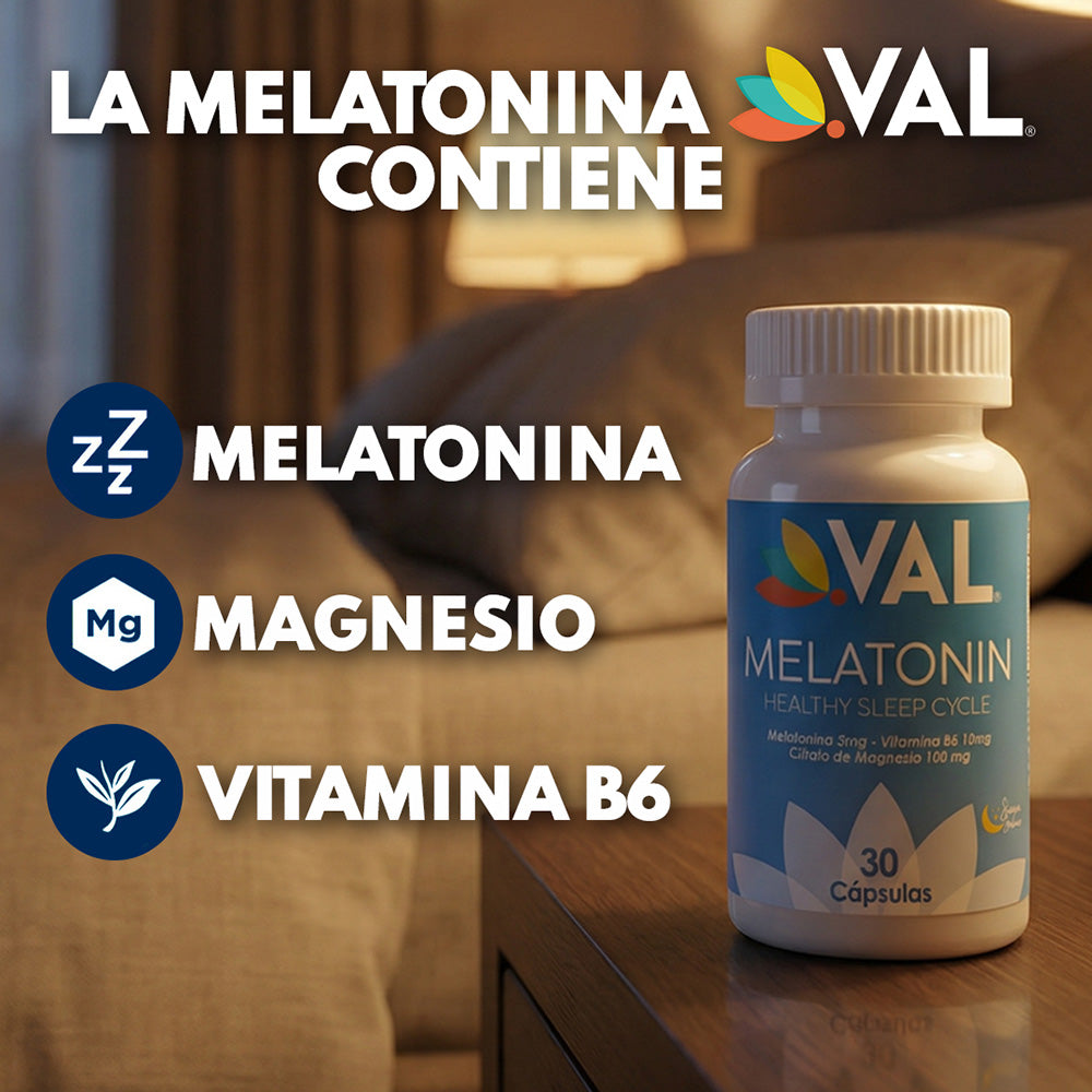 MELATONINA CON VITAMINA B6 Y CITRATO DE MAGNESIO
