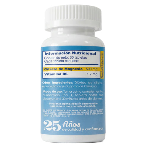 CITRATO DE MAGNESIO 500 Mg + B6