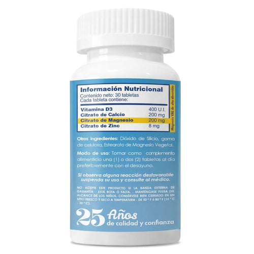 CALCIO, MAGNESIO Y ZINC + VITAMINA D