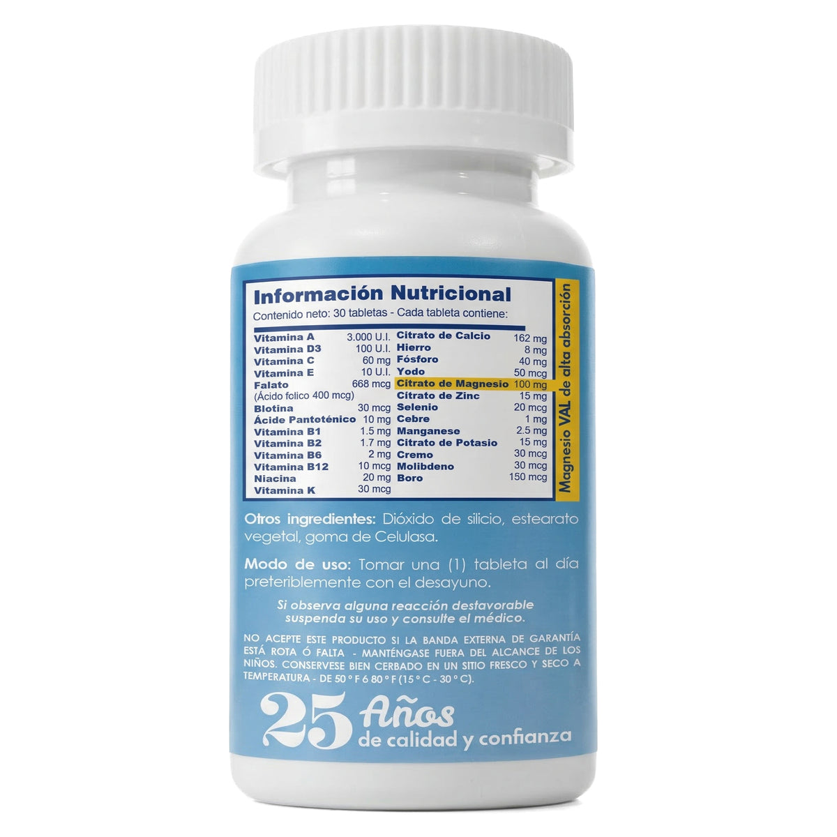 VALTRUM MULTIVITAMINAS Y MINERALES CON MAGNESIO